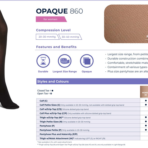 Essential Opaque 860 Compression Socks