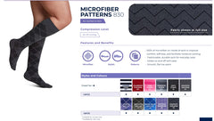 Microfiber Patterns 830 Compression Socks