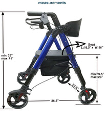 MOBB Bariatric Folding Aluminum Rollator